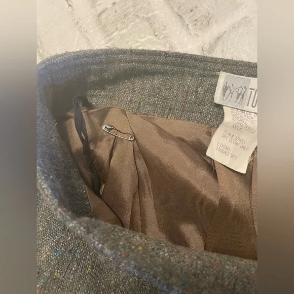 TOGETHER Women’s 2 PC Suit Gray Speckled Wool Blend Tweed  Size 14 - Picture 16 of 16